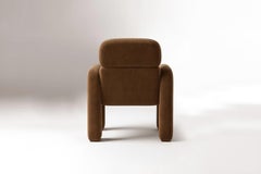 DOOQ! NEW! Organic Modernist Vertigo chair in Brown Velvet