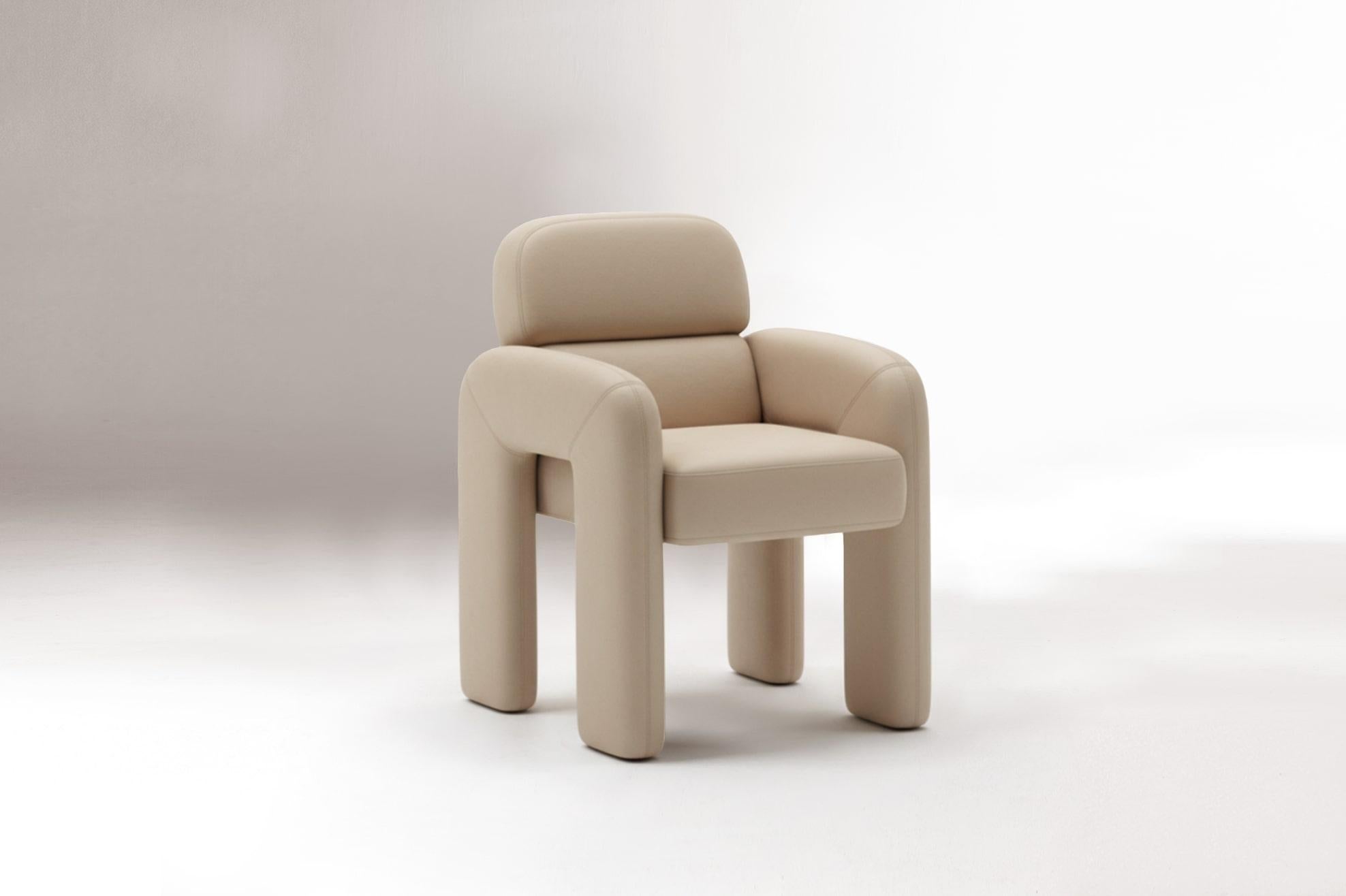 Organique DOOQ ! NOUVEAU ! Chaise moderne organique Vertigo en velours brun en vente