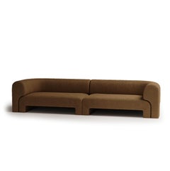 DOOQ! NEW! MODERN! Slide Modular Couch in Brown