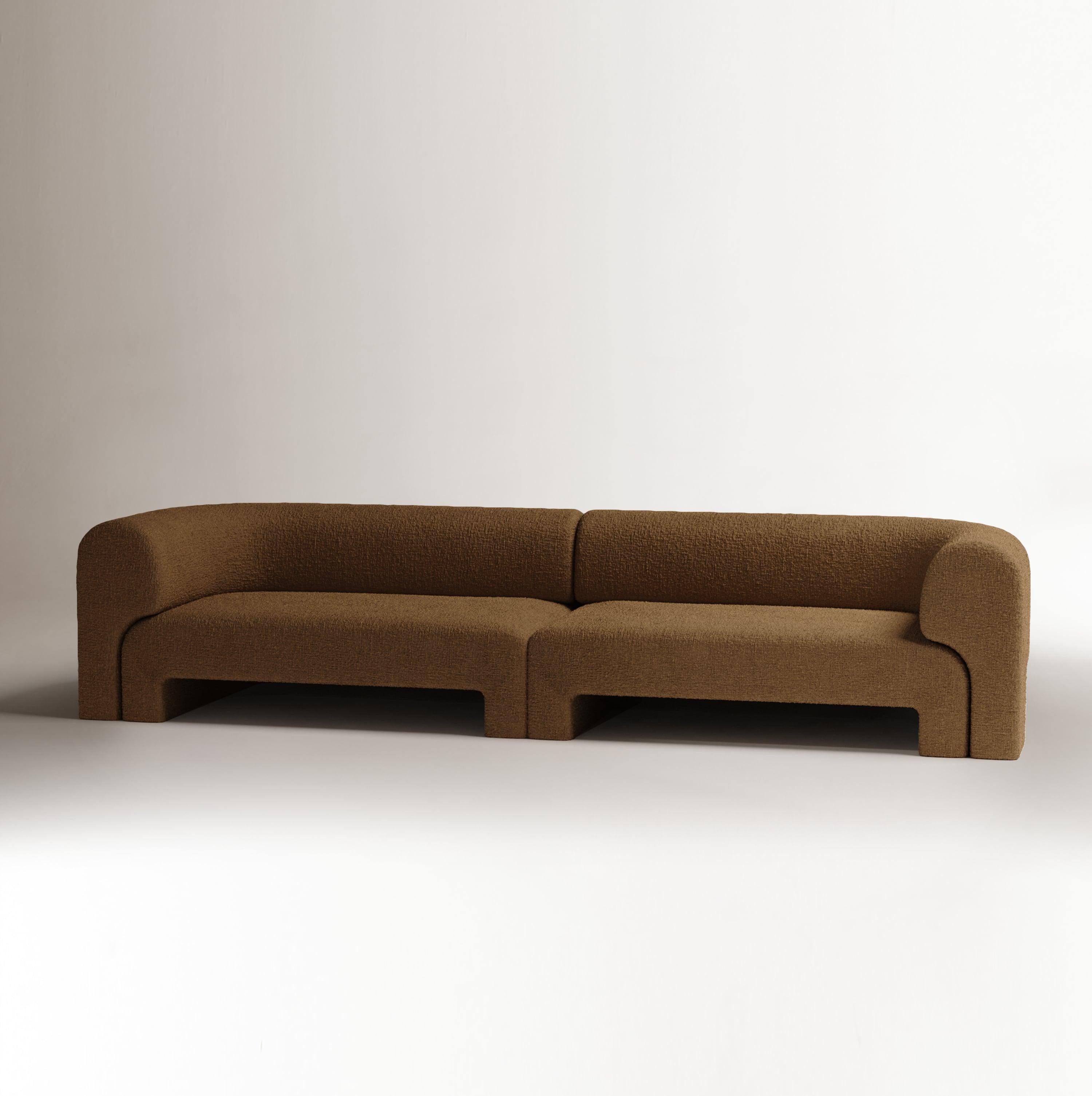Modern DOOQ NEW Slide Modular Couch in Brown For Sale