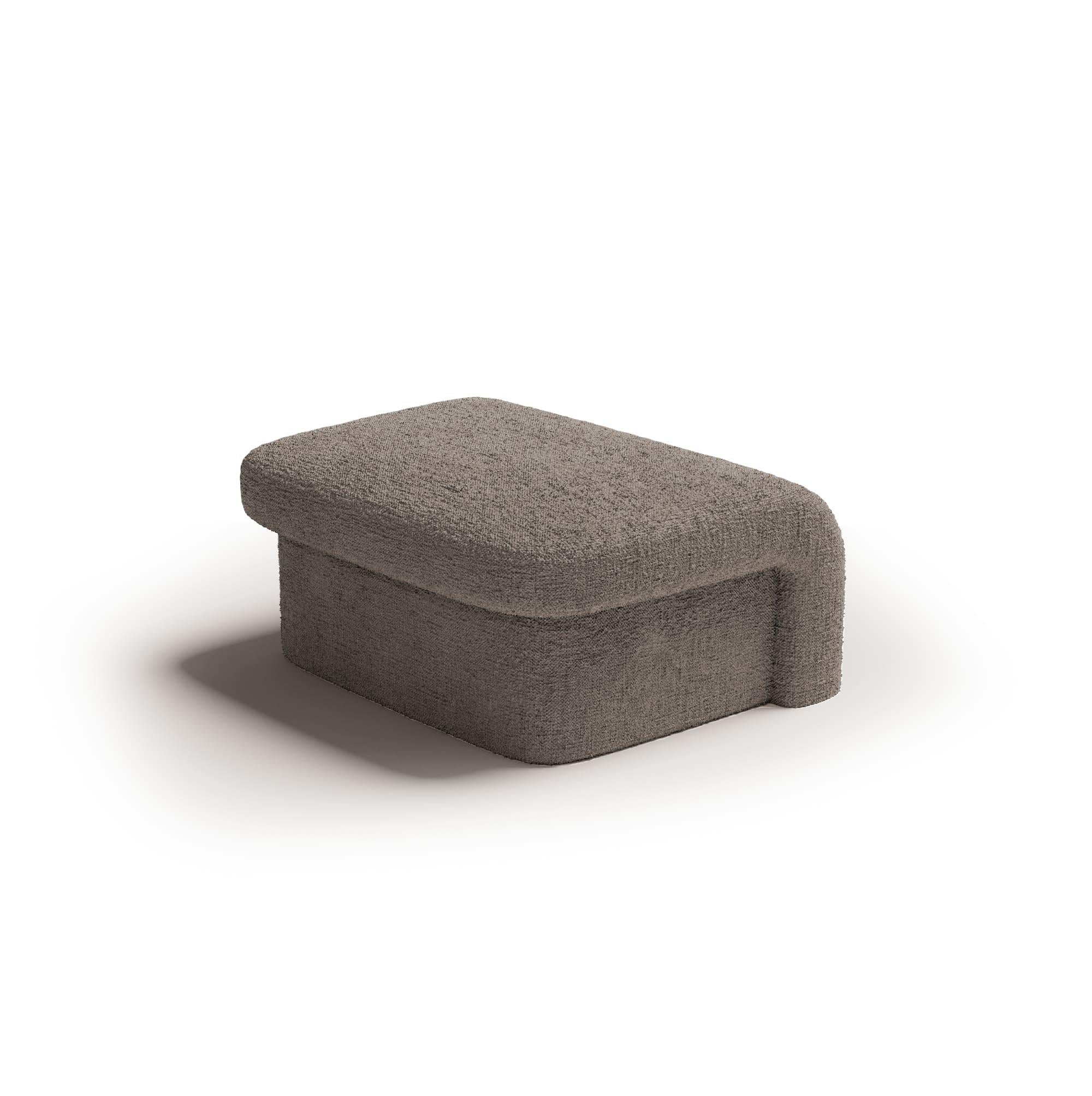 Tissu DOOQ NEW Pouf Slide en gris foncé en vente