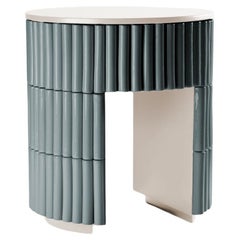 DOOQ, table d'appoint portugaise moderne et organique faite à la main, couleur chair foncée Nouvelle Vague