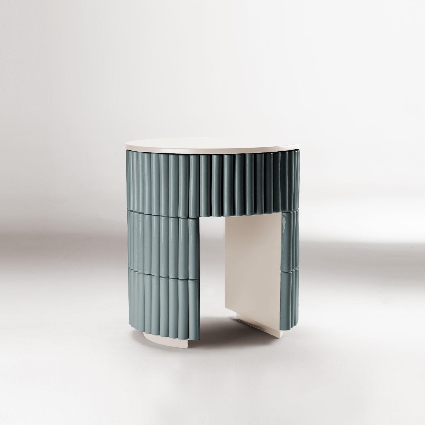 DOOQ table d'appoint moderne et organique faite à la main, portugaise verte Nouvelle Vague Neuf - En vente à Lisbon, PT