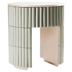 DOOQ table d'appoint moderne et organique faite à la main, portugaise verte Nouvelle Vague