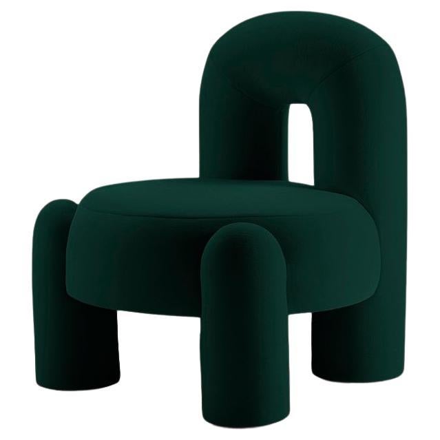 DOOQ! Organic Modern Marlon Armchair in Dark Green Kvadrat, by P.Franceschini