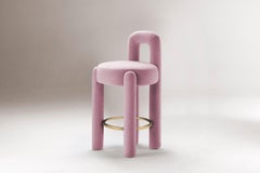 DOOQ! Organic Modern Marlon Bar Chair in Dusty Rose Kvadrat by P. Franceschini