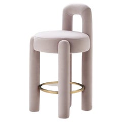 DOOQ! Organic Modern Marlon Bar Chair in Light Kvadrat by P. Franceschini