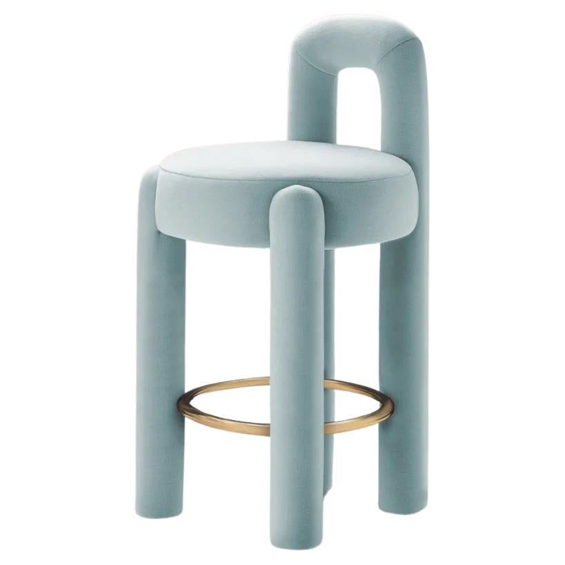 DOOQ! Organic Modern Marlon Bar Chair in Mint Kvadrat by P. Franceschini For Sale