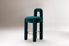 DOOQ! Organic Modern Marlon Counter Chair in Teal Kvadrat by P. Franceschini