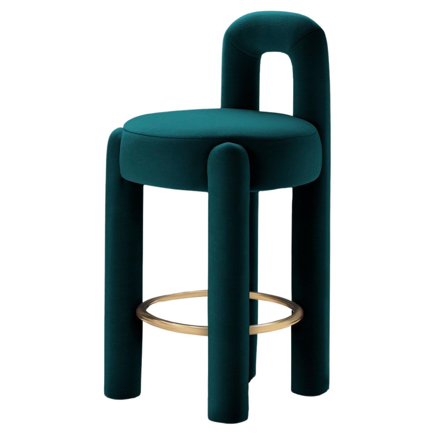 DOOQ! Organic Modern Marlon Counter Chair in Teal Kvadrat by P. Franceschini