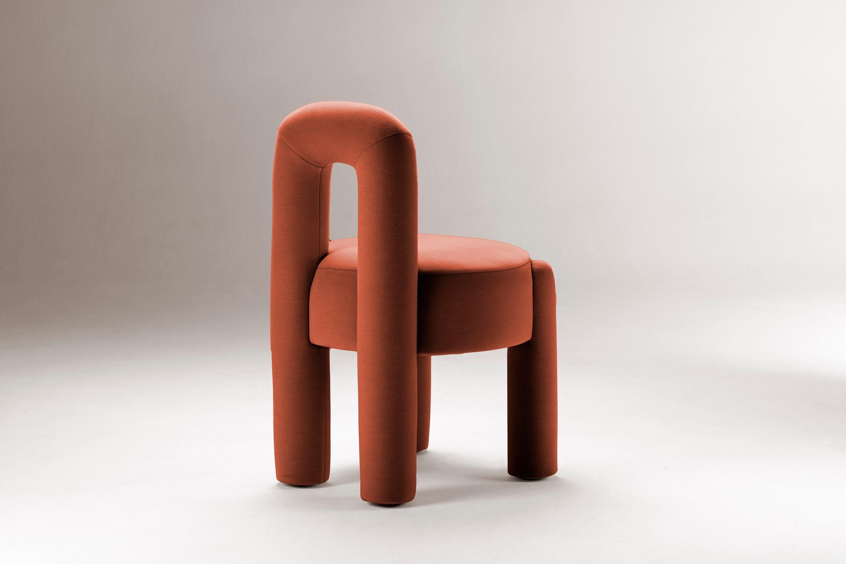 Portuguese DOOQ! Organic Modern Marlon Chair, Brown Kvadrat by P.Franceschini For Sale