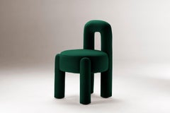 DOOQ! Organic Modern Marlon Chair, Dark Green Kvadrat by P.Franceschini