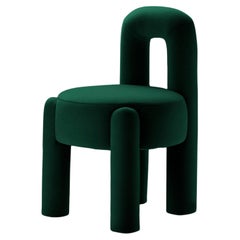 DOOQ! Organic Modern Marlon Chair, Dark Green Kvadrat by P.Franceschini