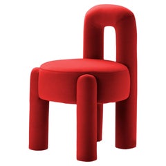 DOOQ! Marlon-Stuhl der Organischen Moderne, roter Kvadrat von P.Franceschini