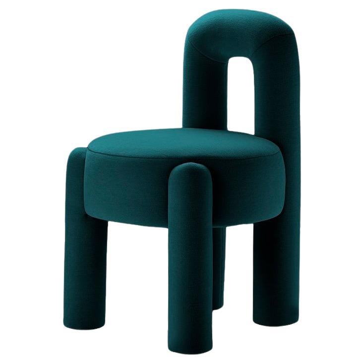 DOOQ! Organic Modern Marlon Chair, Teal Kvadrat by P.Franceschini For Sale