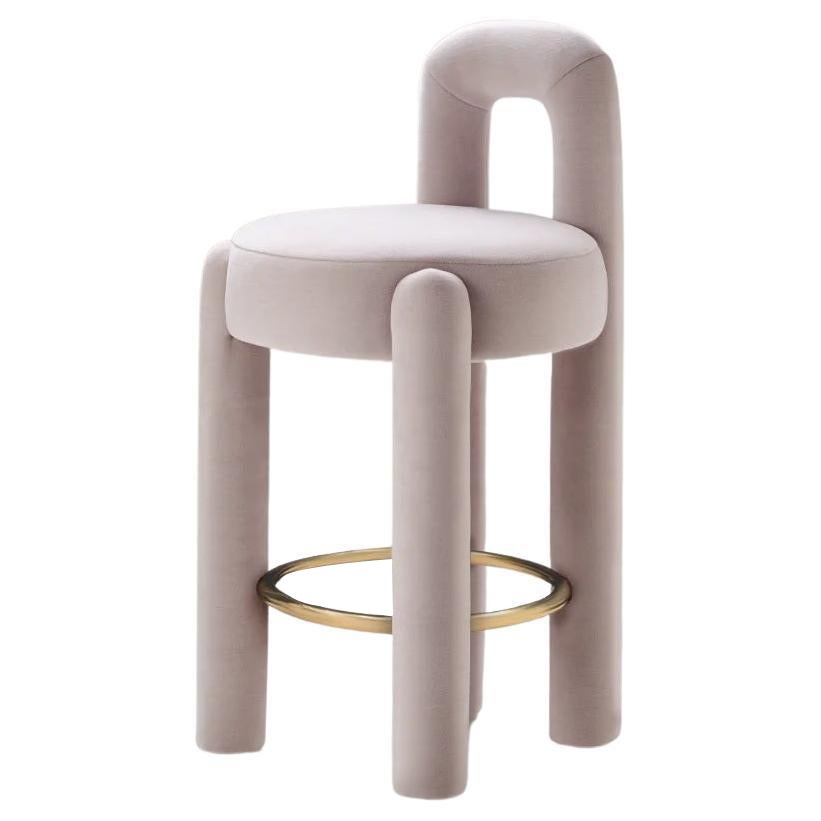 DOOQ ! Chaise de comptoir moderne et organique en marlon en Kvadrat clair de P. Franceschini