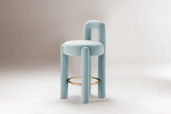 DOOQ! Sedia da banco organica moderna Marlon di Kvadrat color menta di P. Franceschini