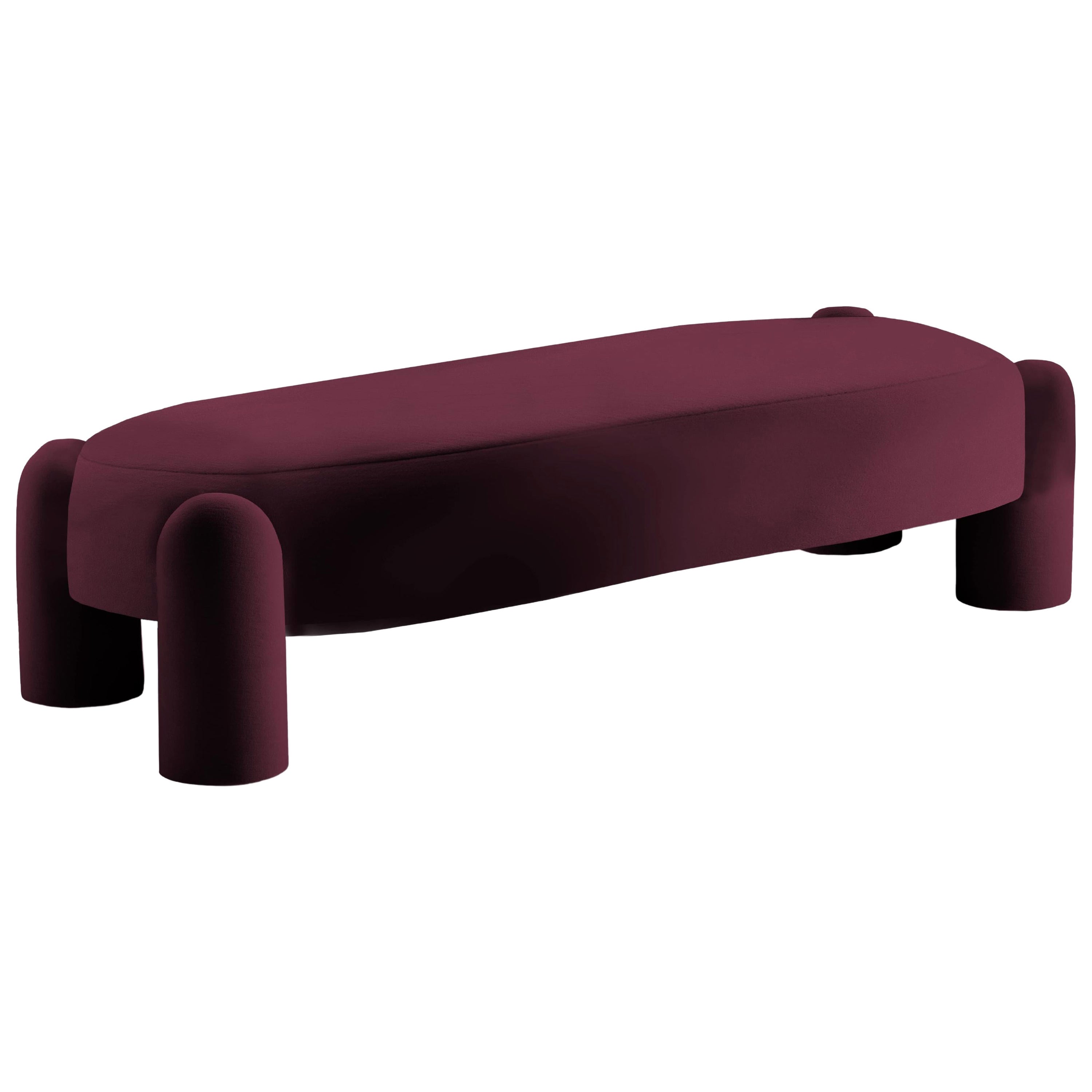 Méridienne en marbre organique moderne DOOQ I, bourgogne Kvadrat de Pietro Franceschini