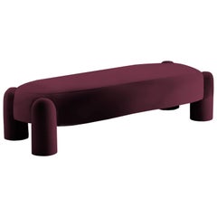 DOOQ Organic Modern Marlon Daybed I, Borgogna Kvadrat di Pietro Franceschini
