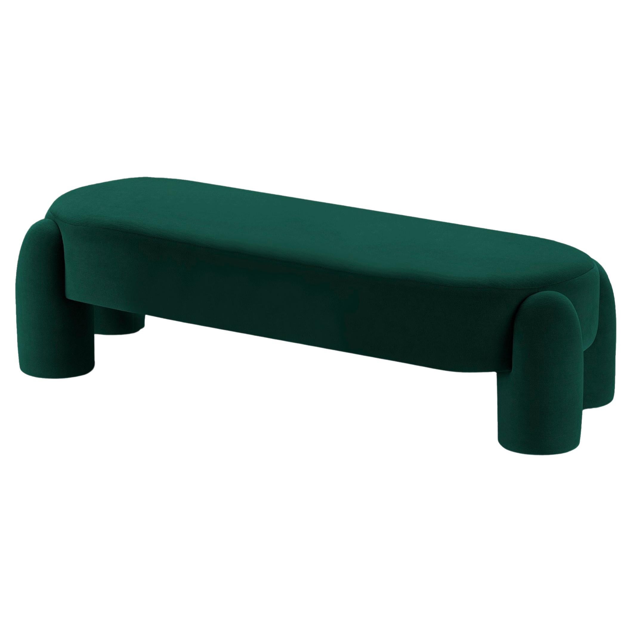 DOOQ Organic Modern Marlon Daybed I, Dark Green by Pietro Franceschini, w=190 For Sale