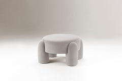 DOOQ Organic Modern Marlon Ottoman, Grey Kvadrat by Pietro Franceschini