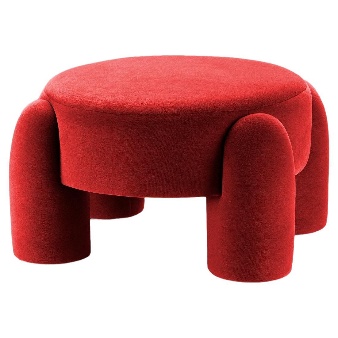 DOOQ Organic Modern Marlon Ottoman, Rot Kvadrat by Pietro Franceschini im Angebot