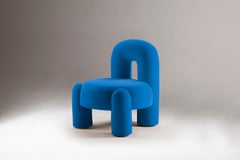 DOOQ!Milan NEW! Organic Modern Marlon Armchair, Blue Kvadrat by P.Franceschini