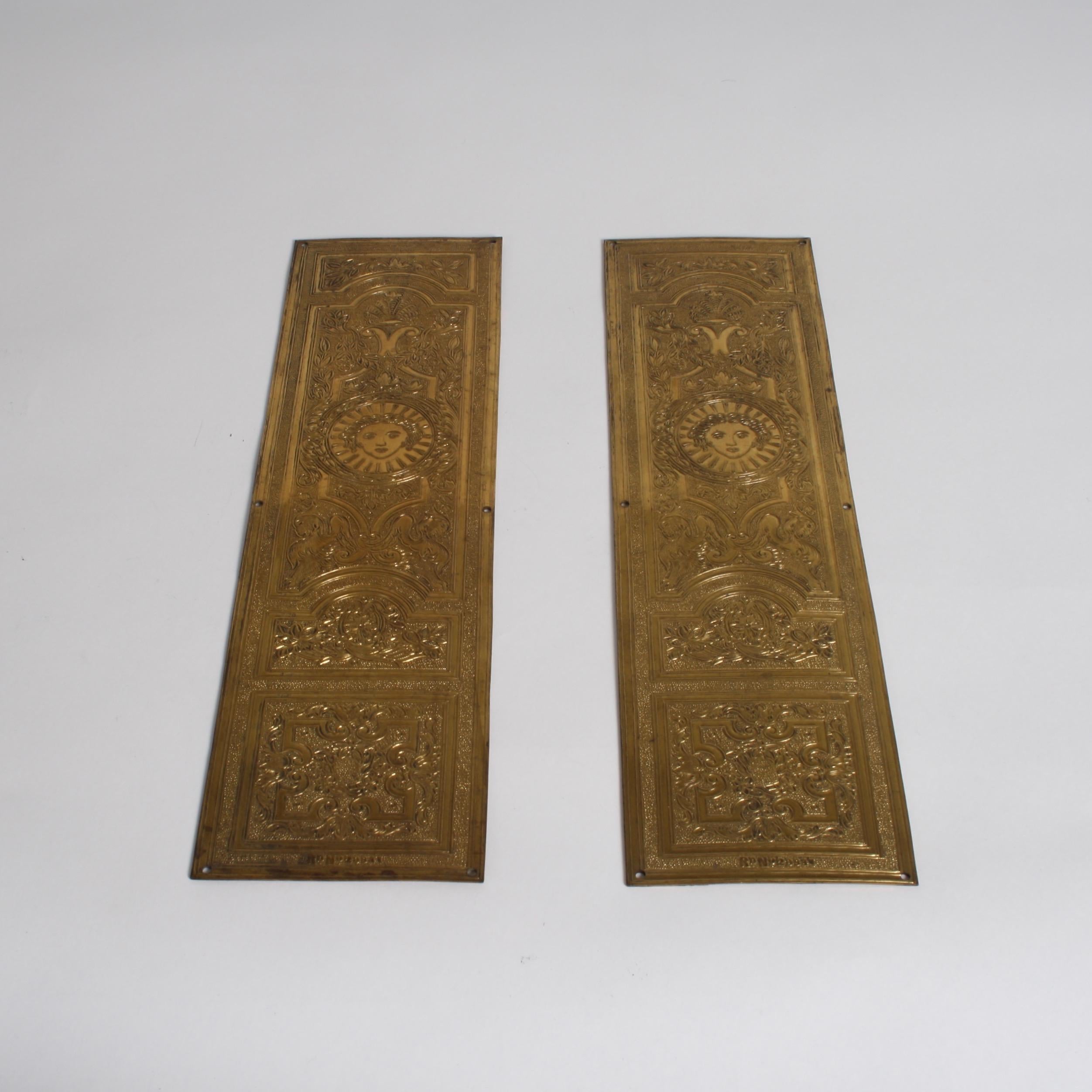 brass finger plates for doors