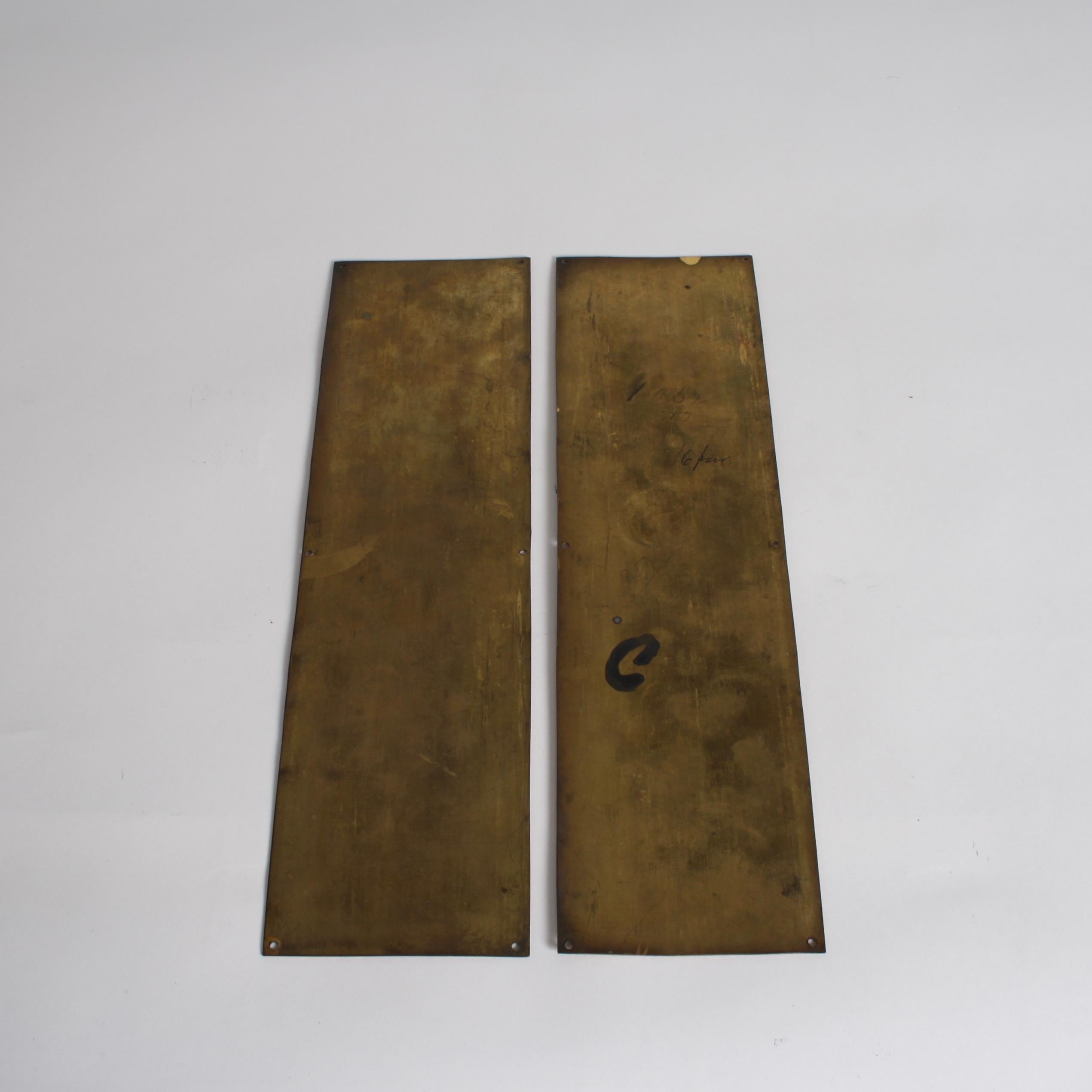 19th Century Door Finger Plates, circa 1885