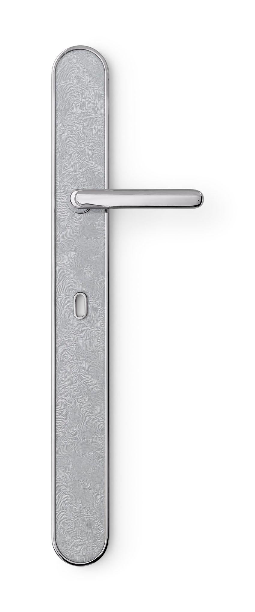 Door Handle Aluminum Plate Brass Handle Body Polished Chrome Finished Vetrite For Sale 4
