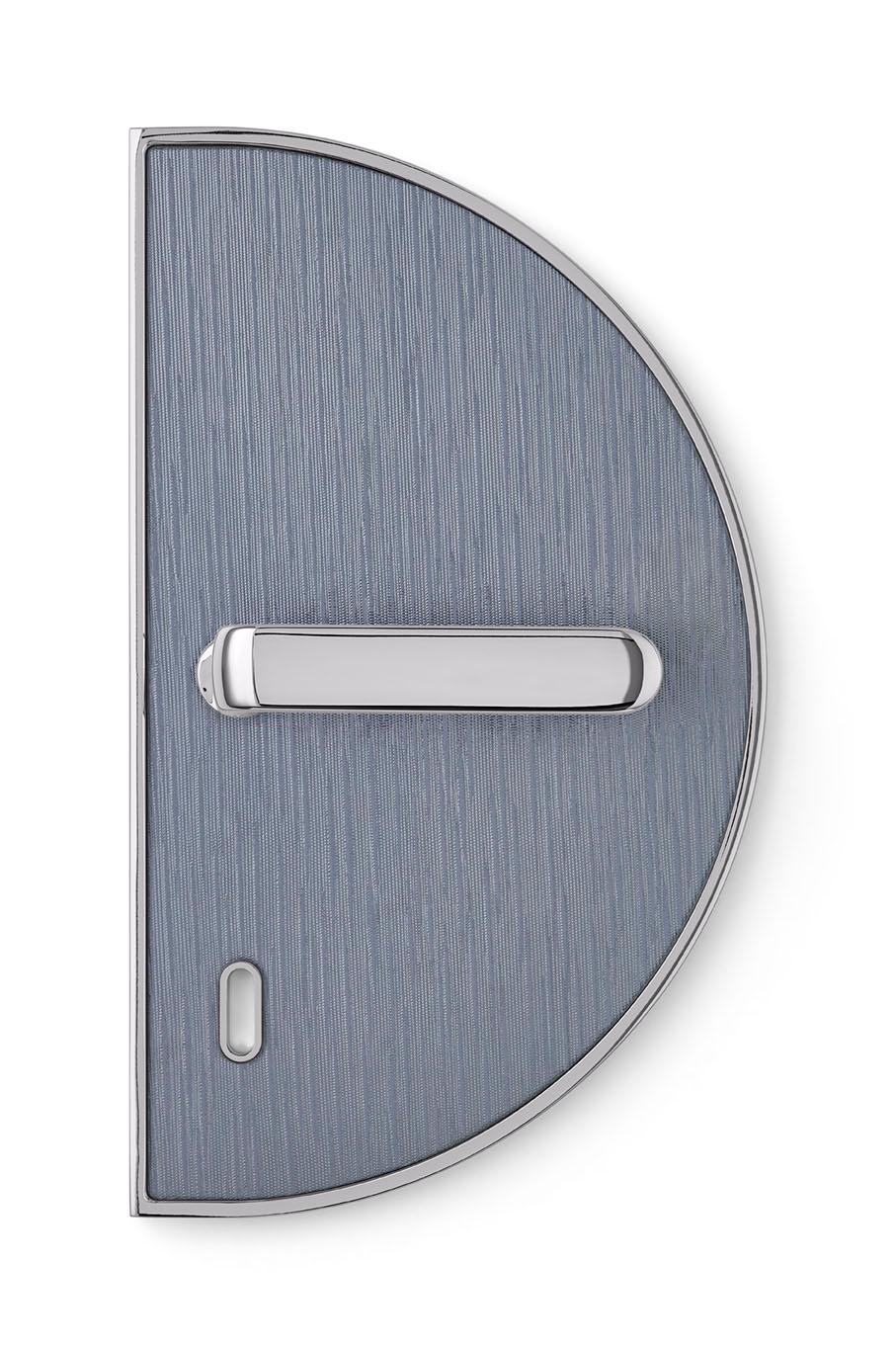 Türgriff aus Aluminium mit Messinggriff, Korpus aus poliertem, verchromtem Vetrit im Angebot 4