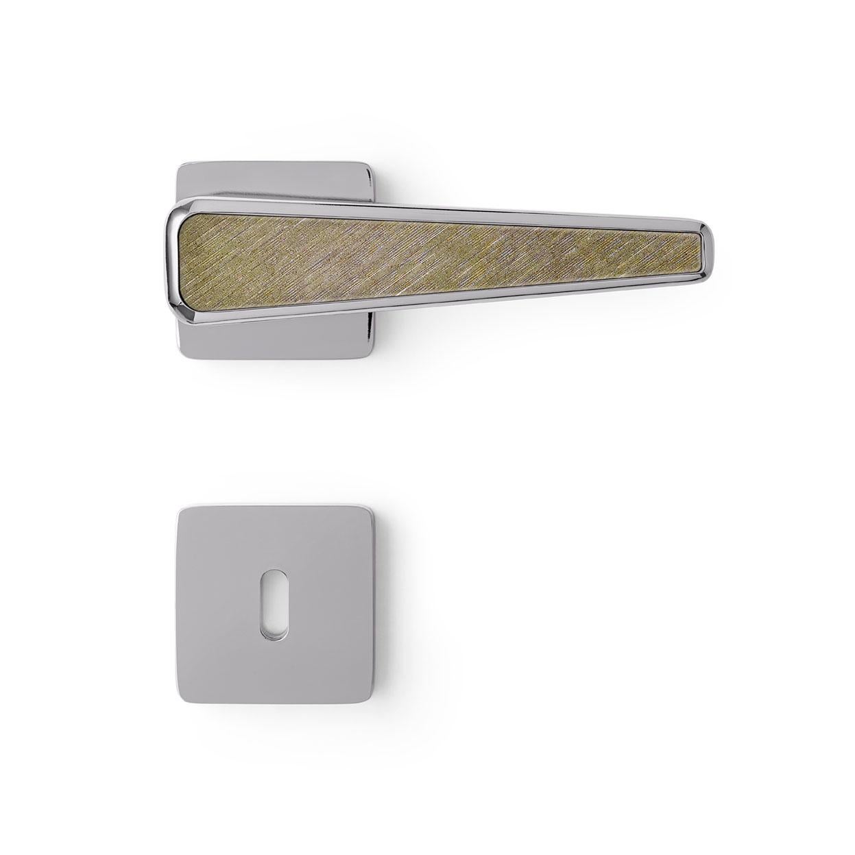 Door Handle Aluminum Plate Brass Handle Body Polished Chrome Finished Vetrite  For Sale 6