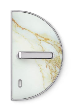 Tirador Puerta Placa Aluminio Latón Cuerpo Tirador Cromo Pulido Acabado Vetrite