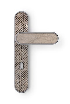 Door Handle Aluminum Plate Brass Handle Body Polished Chrome Finished Vetrite