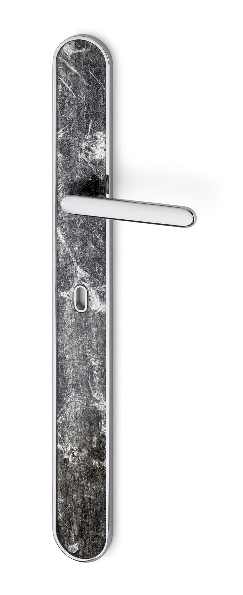 Door Handle Aluminum Plate Brass Handle Body Polished Chrome Finished Vetrite For Sale 1