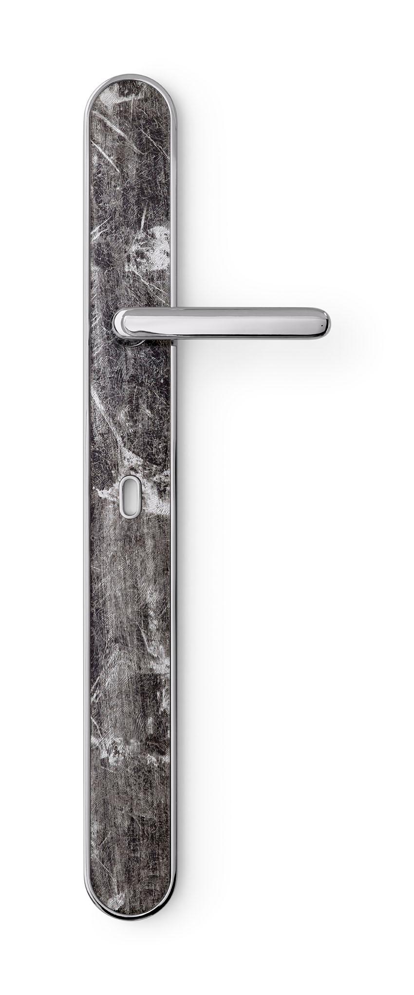 Door Handle Aluminum Plate Brass Handle Body Polished Chrome Finished Vetrite For Sale 2