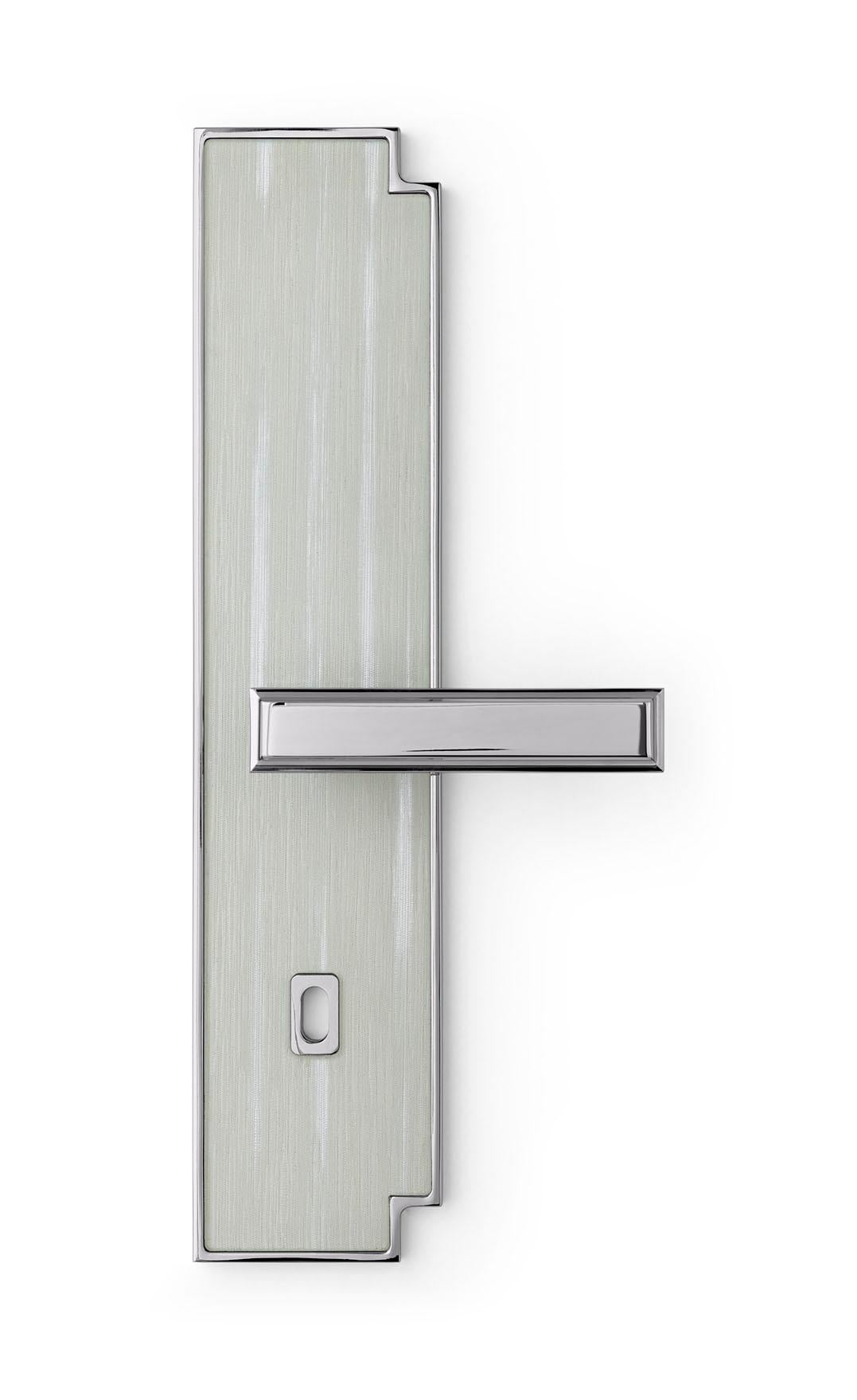 Door Handle Aluminum Plate Brass Handle Body Polished Chrome Finished Vetrite For Sale 2