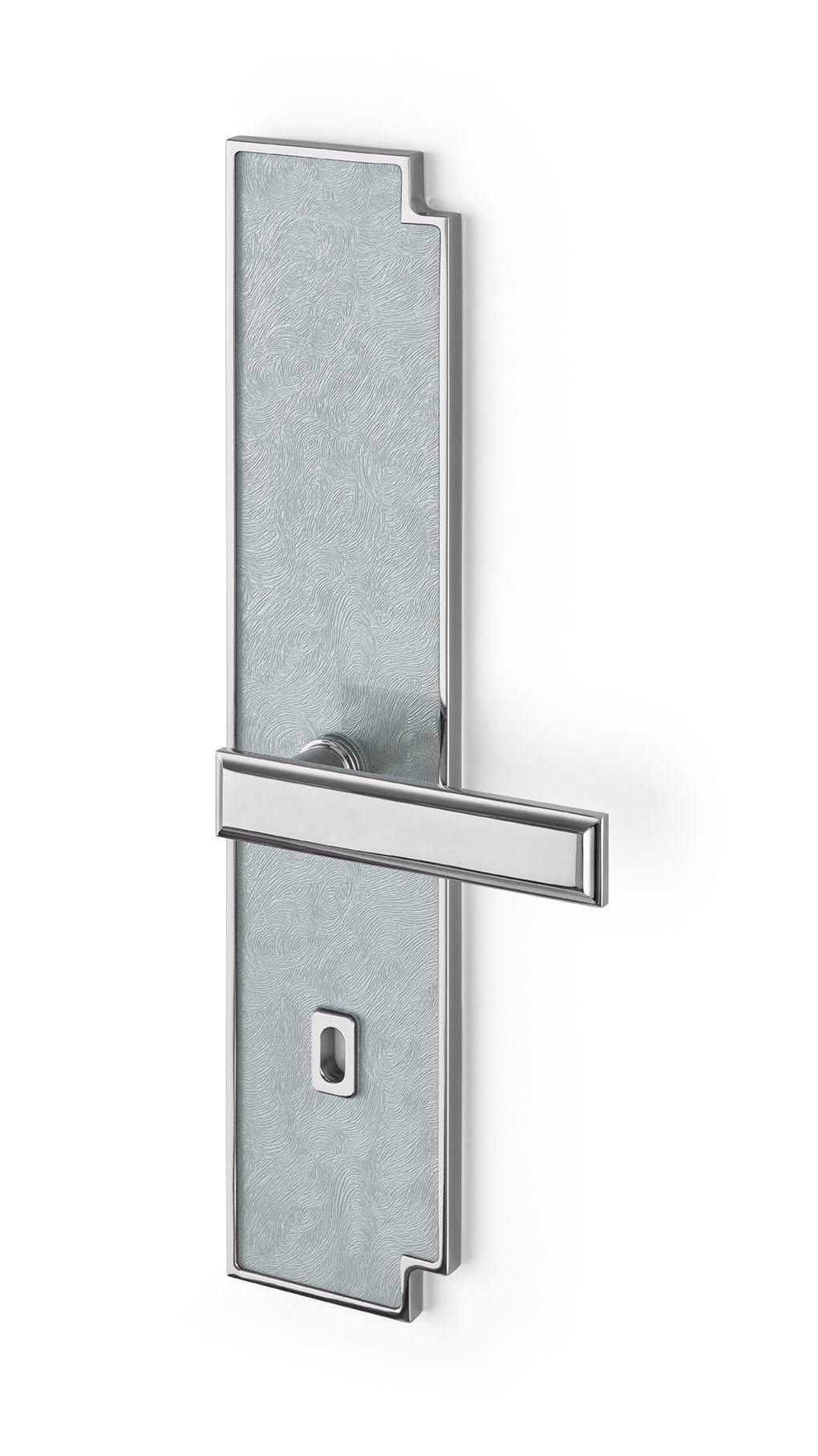 Tirador Puerta Placa Aluminio Latón Cuerpo Tirador Cromo Pulido Acabado Vetrite en venta 3