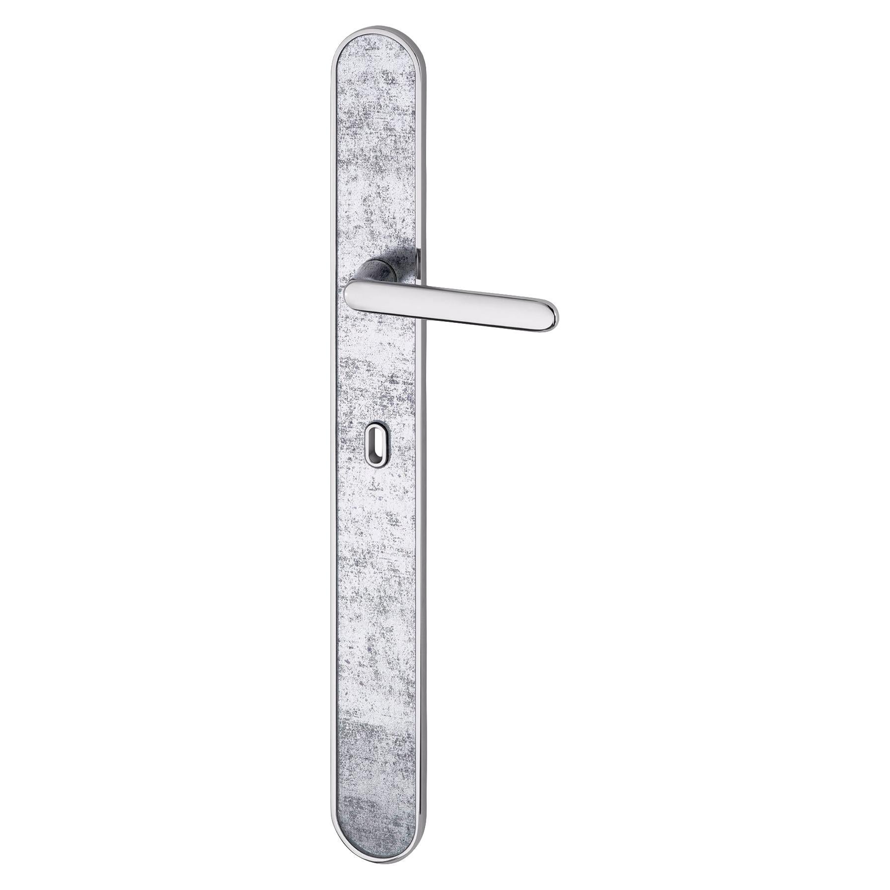 Door Handle Aluminum Plate Brass Handle Body Polished Chrome Finished Vetrite For Sale