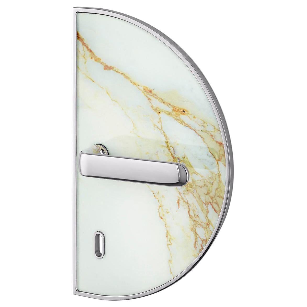 Door Handle Aluminum Plate Brass Handle Body Polished Chrome Finished Vetrite For Sale