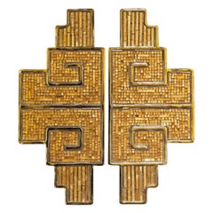 Poignée de porte au design incroyable Différentes finitions décorées de micromosaïque