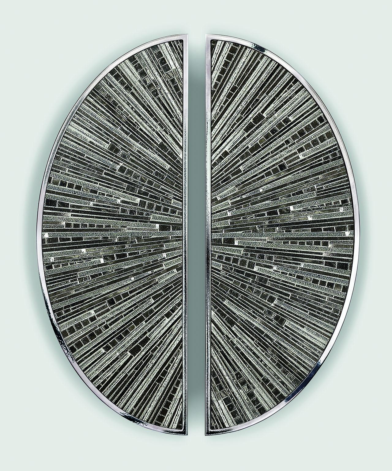 Mosaic Door Handle Amazing Design Different Finishes Decorated with Micromosaic For Sale