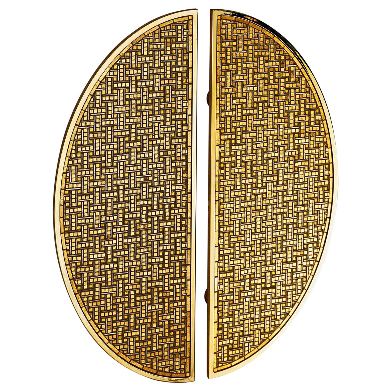 Door Handle Amazing Design Different Finishes Decorated with Micromosaic For Sale