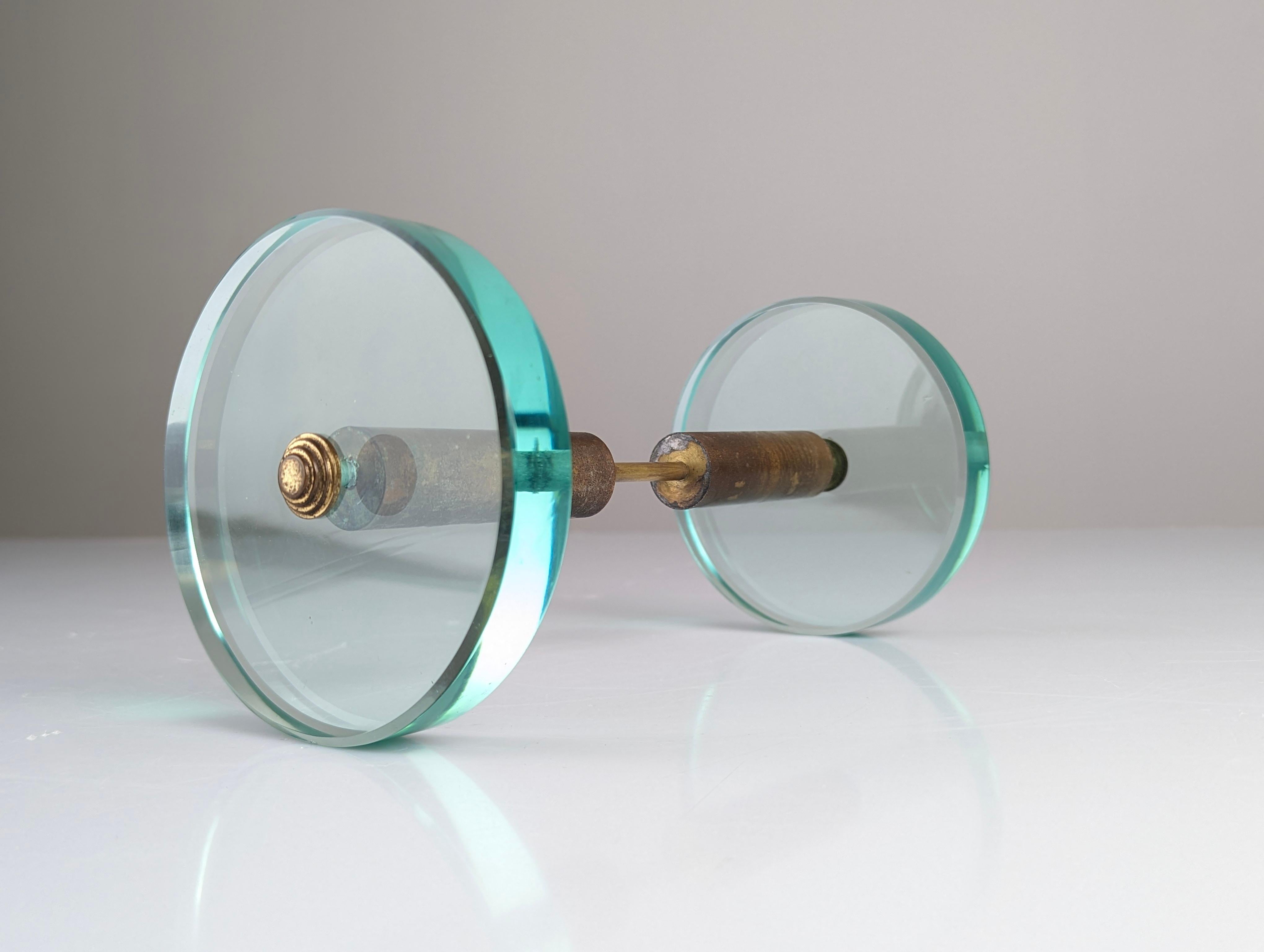 Poignée de porte par Max Ingrand pour Fontana Arte, verre et laiton, Italie, années 1950 en vente 3