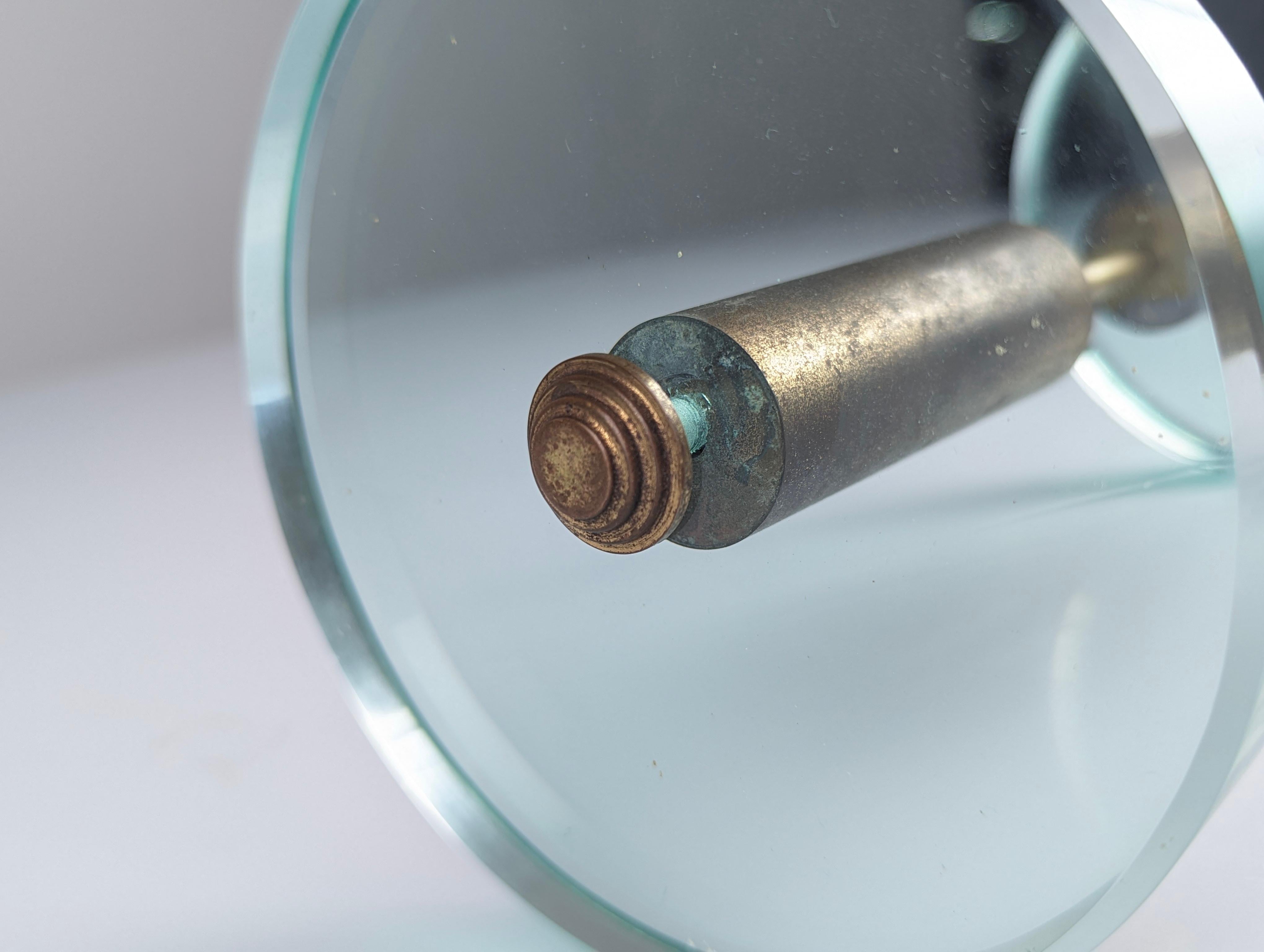 Poignée de porte par Max Ingrand pour Fontana Arte, verre et laiton, Italie, années 1950 Bon état - En vente à Benalmadena, ES