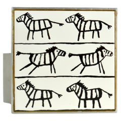 Poignée de porte carrée Zebra en céramique Aluminiun