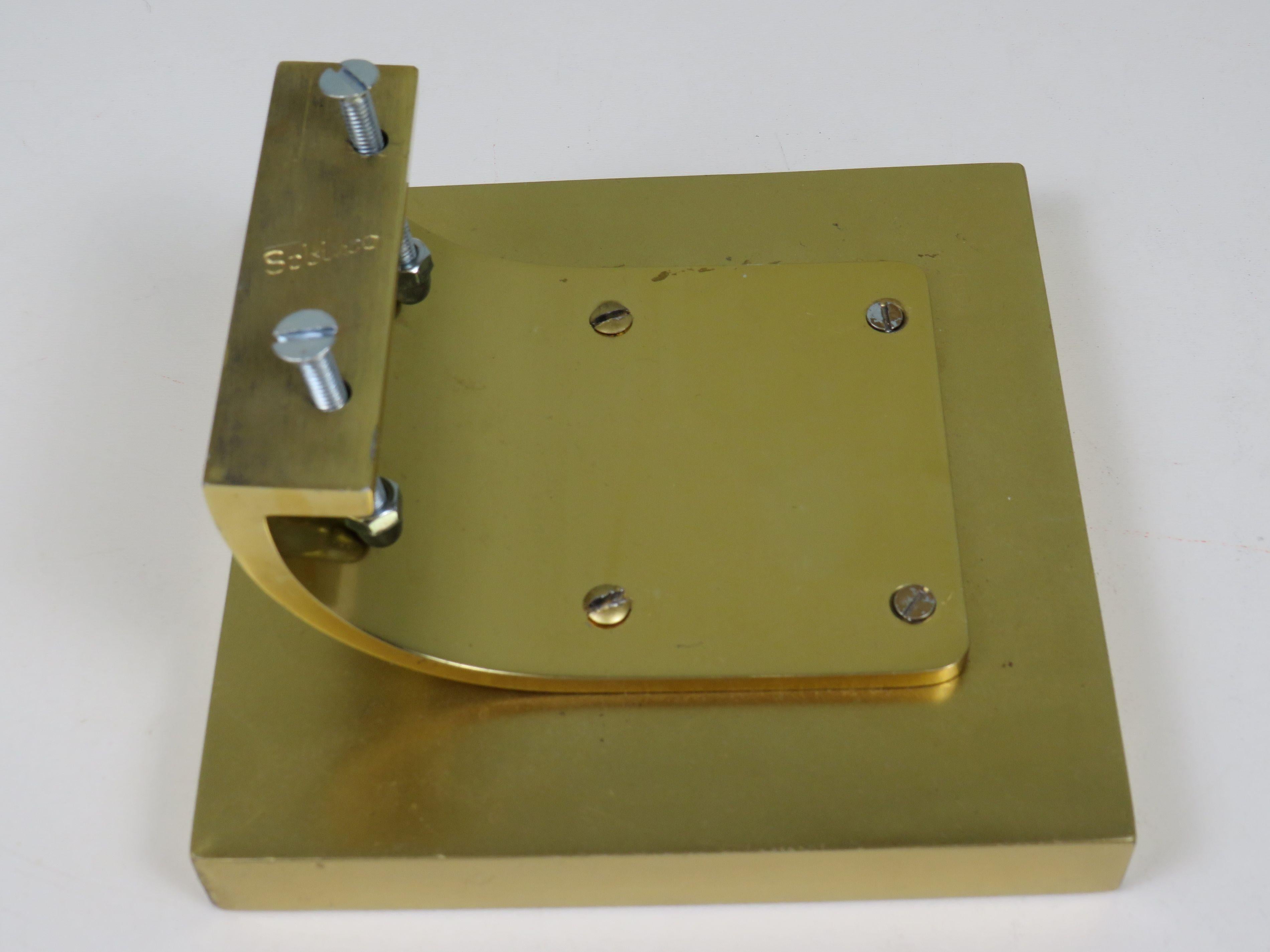 Aluminum Door Handle with Amphora Ceramic Tile, Belgian Modernist Design, 1960s For Sale