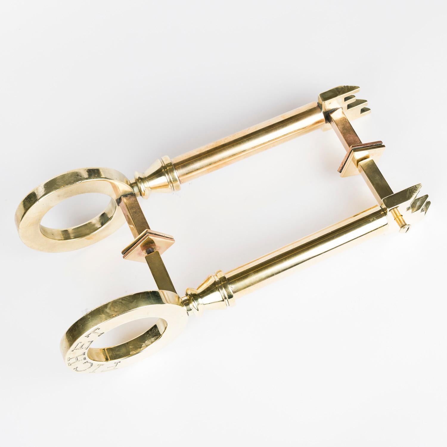 20th Century Door handles in the form of keys by Alexandre Fiche of Paris For Sale
