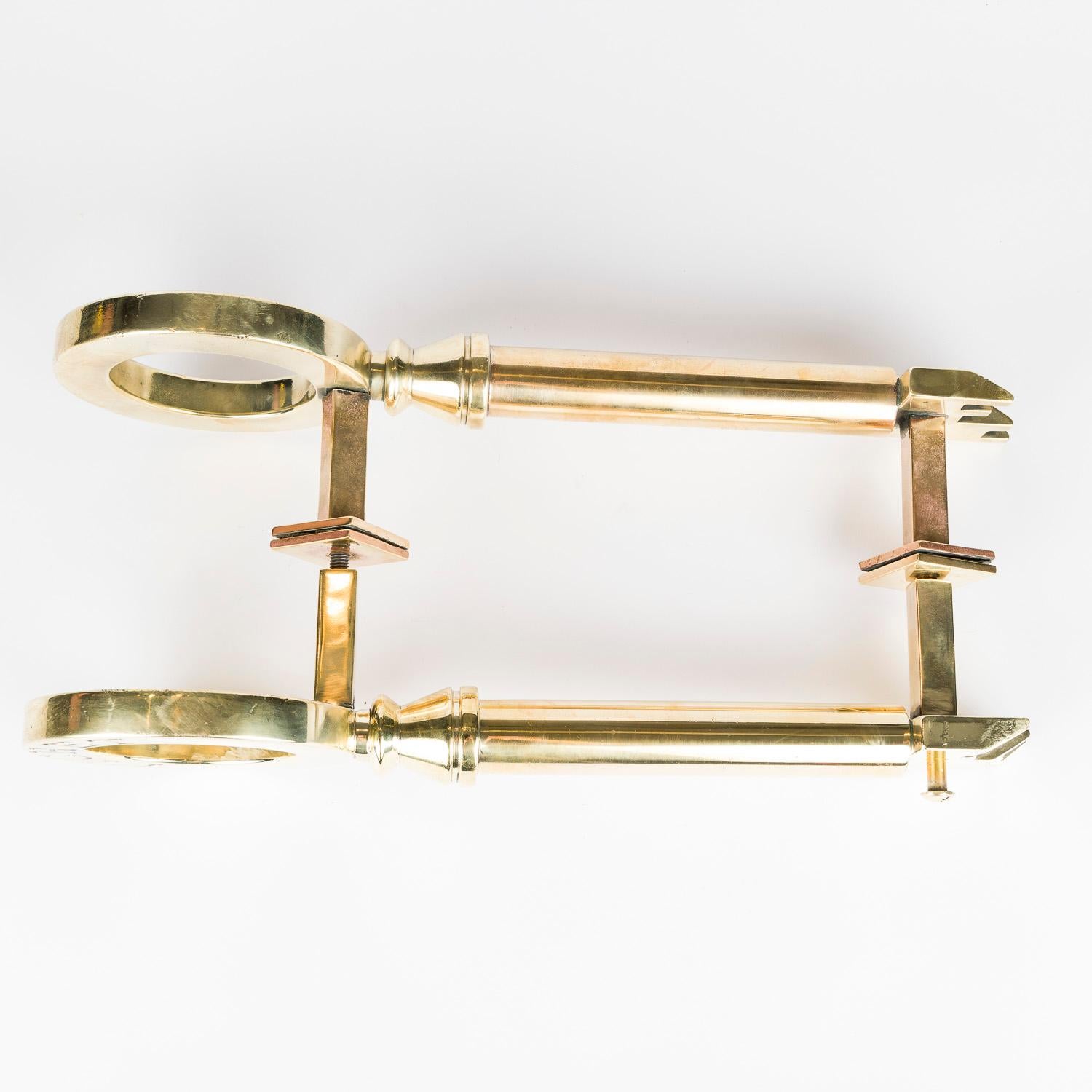 Brass Door handles in the form of keys by Alexandre Fiche of Paris For Sale