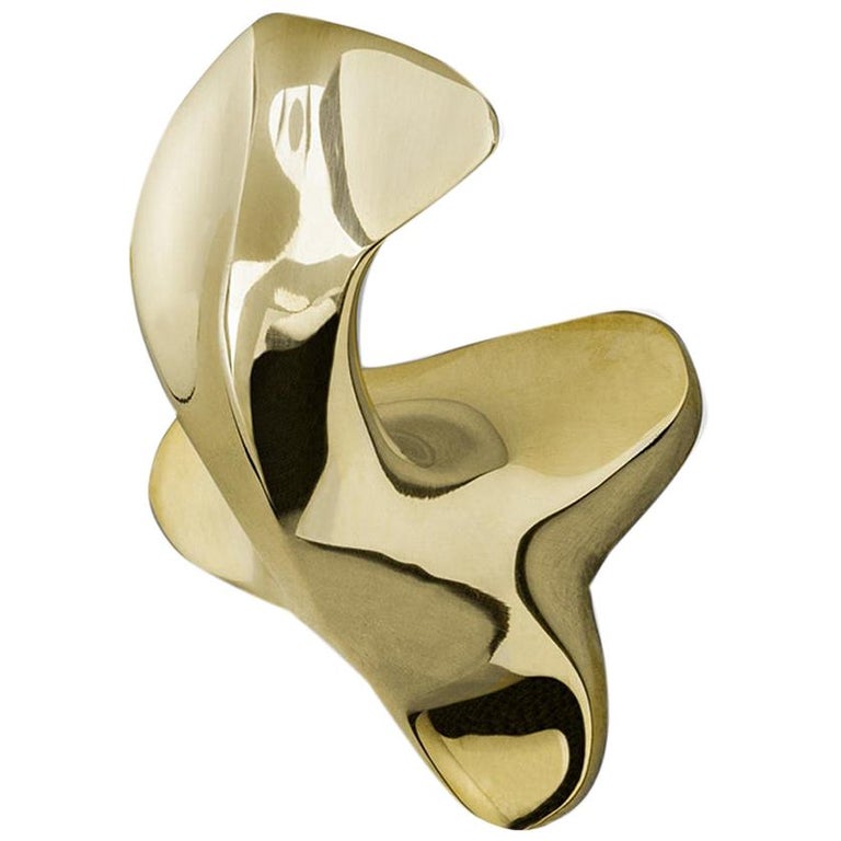 Door knob in solid brass Batlló no.2 by Antoni Gaudi For Sale